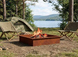 Fire Pit Ring Rusty 90 x 90 x 25 cm Weathering Steel 8012623
