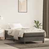 Box Spring Bed Frame Dark Grey Single Velvet 3121188