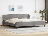 Bed Frame with Headboard Light Grey 180 x 200 cm Velvet 3415277