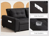 Two-Seater Pull-Out Sofa Bed - Black T3398P551604