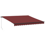 Manual Retractable Awning with LEDs Burgundy 400x350 cm 3214999