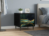 Bedside Cabinet WIJHE 2 pcs Black Oak 36 x 33 x 51 cm 8007240
