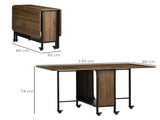 Six-Person Drop Leaf Dining Table - Brown/Black T3398P330383