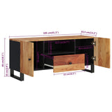 TV Cabinet 105x33.5x46 cm Solid Wood Acacia&Engineered Wood 351959