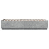 Bed Frame with LED without Mattress Concrete Grey 90x190 cm Single 3209663