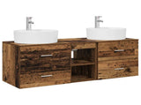 Bathroom Cabinet Set 3 pcs Old Wood 49.5 x 44.5 x 65 cm 3405881