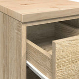 Garage Storage Cabinet Sonoma Oak 30x51x85 cm Solid Wood Pine 860582