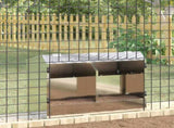 Rabbit Feeder Silver 64.5 x 25.5 x 45.5 cm Galvanised Steel 874596