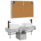 Bathroom Cabinet Set 4 pcs Concrete Grey 103.5 x 15.5 x 70 cm 3406306