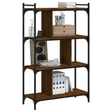 Bookcase 4-Tier Brown Oak 76x32x123 cm Engineered Wood 833939