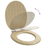 Soft-Close Toilet Seat 2 pcs Light Bamboo Color 44 x 38 cm 3414532