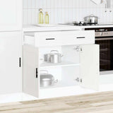 Kitchen Base Cabinet Porto White Engineered Wood 853977
