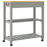 Kitchen Trolley MONZA 84x40x88.5 cm Solid Wood Pine 376101