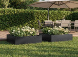 Garden Planter 2 pcs Black 60 x 60 x 20 cm Cold-rolled Steel 8004995