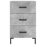 Bedside Cabinet Concrete Grey 40x40x66 cm Engineered Wood 827664