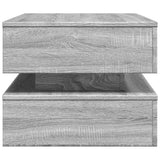 Coffee Table with LED Lights Grey Sonoma 90x50x40 cm 839866