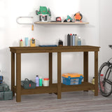 Work Bench Honey Brown 140x50x80 cm Solid Wood Pine 822509