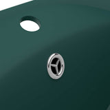 Luxury Basin Overflow Oval Matt Dark Green 58.5x39 cm Ceramic 146937