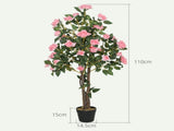 Set of Two Faux Rose Plants, with Pots T3398P344811