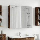 Bathroom Mirror Cabinet with Shelf Old Wood 80 x 14.5 x 70 cm 889109