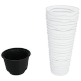 Planter with Removable Inner White 18/45 L PP Grooved Look 364692