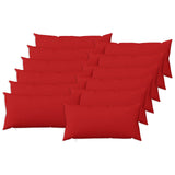 Cushion Cover 12 pcs HEERLEN Red 40 x 80 cm Fabric 909810