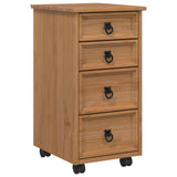 Rolling Cabinet with Drawers CORONA Honey Brown 42040541
