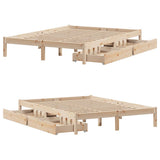 Bed Frame without Mattress 160x200 cm Solid Wood Pine 3301440