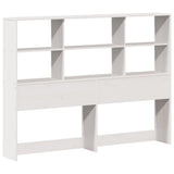 ZNTS Bookcase Bed without Mattress White 140x190 cm Solid Wood Pine 3321892