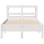 Bed Frame without Mattress White 75x190 cm Small Single Solid Wood Pine 3306172