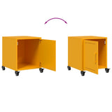 ZNTS Bedside Cabinets 2 pcs Mustard Yellow 36x39x43.5 cm Steel 846621