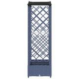 Raised Bed with Trellis and Roof Grey 169 x 40 x 125 cm PP 42032552