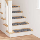 Self-adhesive Stair Mats Striped 15 pcs Grey 65 x 21 x 4 cm 42011449