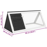 170852 Animal Rabbit Cage Grey Wood