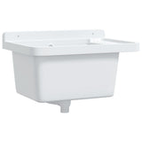 Sink Washbasin for Wall Mounting White 50x35x24 cm Resin 4002794
