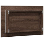 ZNTS LED Bathroom Mirror Brown Oak 60x8.5x38 cm Engineered Wood 834929