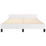 Bed Frame without Mattress White 180x200cm Super King Faux Leather 349901