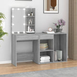 LED Dressing Table with Cabinet Grey Sonoma Engineered Wood 3120186