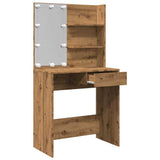 Dressing Table with LED Artisan Oak 74.5x40x141 cm 857022