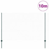 Welded Wire Fence 10 x 1.5 m PVC-Coated Steel Green 3336695