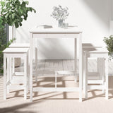 5 Piece Garden Bar Set White Solid Wood Pine 3154746