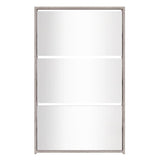 Shoe Cabinet with Mirror 3-Layer Concrete Grey 63x17x102.5 cm 342636