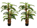 Set of 2 Artificial Plant Tropical Palm in Pot, Fake Plants for Home Indoor Outdoor Decor, 150cm, T3398P377670