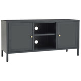 TV Cabinet Anthracite 105x35x52 cm Steel and Glass 336060