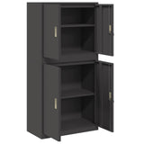 Storage Cabinet 2 pcs Black 80 x 40 x 160 cm Steel Lockable 3438729