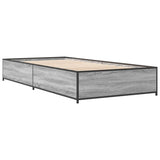 Bed Frame without Mattress Grey Sonoma 75x190 cm Small Single 845124
