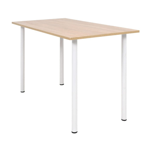 Dining Table 120x60x73 cm Oak and White 245728