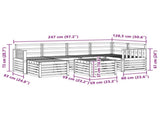 Sectional Sofa Set 7 pcs Natural Solid Acacia Wood 3375119