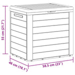 Garden Storage Box Anthracite 58.5x46x55 cm Polypropylene 152195