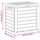 Garden Storage Box Anthracite 58.5x46x55 cm Polypropylene 152195
